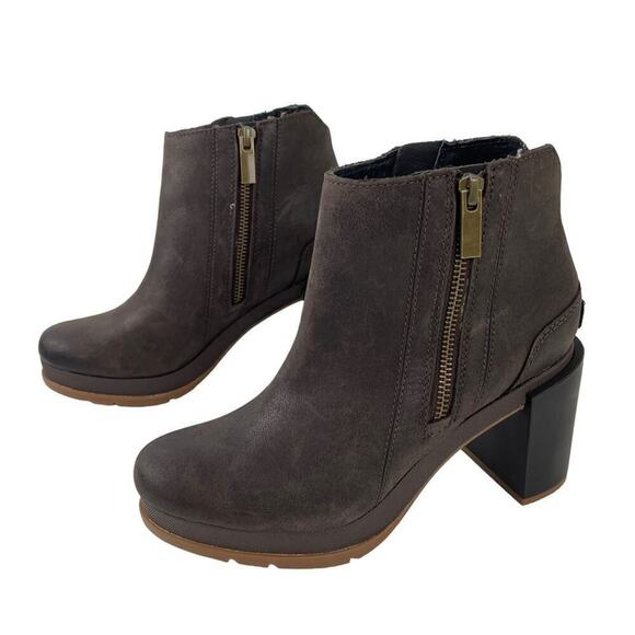 Sorel Blake Distressed Ankle Waterproof Leather Boots in Blackened Brown Size 7 - Picture 4 of 16